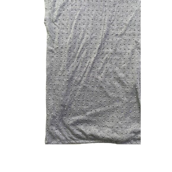Talbots Womens Gray Sparkle Polka Dot Blouse Size Small P Petites Elastic Bottom - Picture 2 of 9